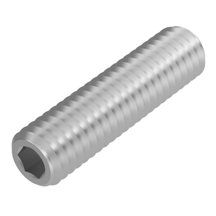 10x M6 Socket Nuts & Threaded Studs DIN 913 - Stainless Steel Furniture Screws, Flat Head