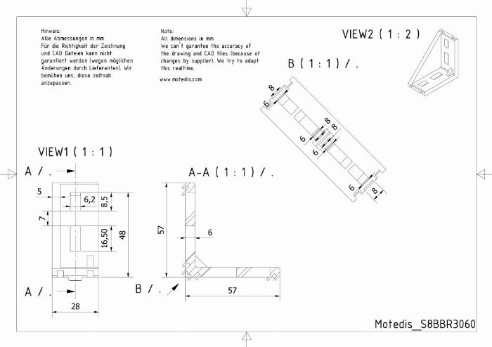 Corner Brackets 30x60 slot 8