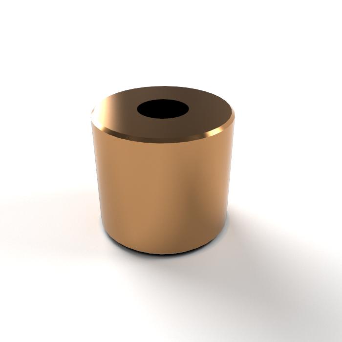 Trapezoidal screw nut 10x4P2 R in red bronze is ideal for manual and motorized drives. Dimensions: 22x20
